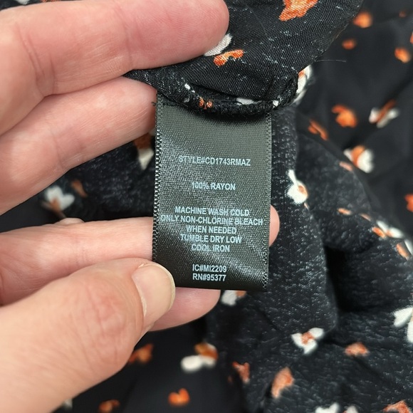 Sanctuary Sweetheart-Neck Puff-Sleeve Midi Dress floral black plus size 20W NWT - Picture 10 of 11